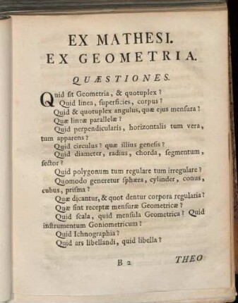 Ex Mathesi. Ex Geometria.