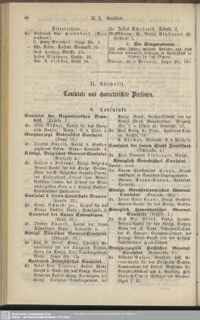 II.Abschnitt. Consulate und charakterisierte Personen