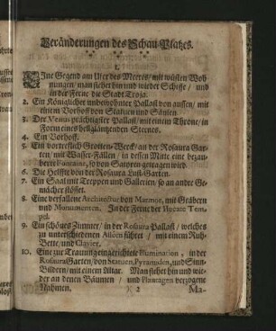 Veränderungen des Schau-Platzes.