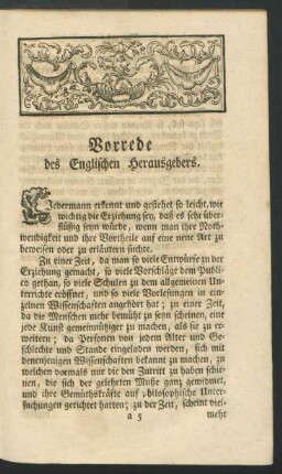 Vorrede des Englischen Herausgebers.