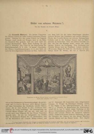Bilder von seltenen Meistern, 5, (Zu Cornelis Metsys)