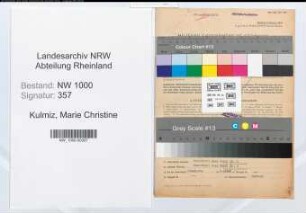 Entnazifizierung Marie Christine Von Kulmiz, geb. 13.03.1921 (Postfacharbeiterin)