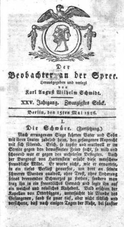 20. Stueck, 15. Mai 1826