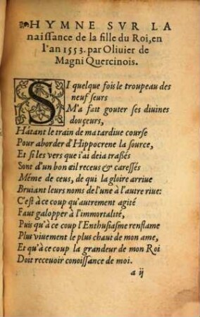 Hymne sur la naissance de Mad. Marguerite de France