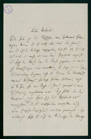 Brief vom 15. März 1875