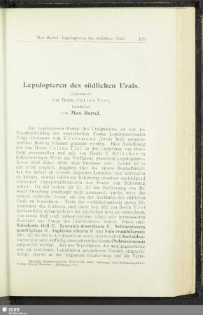 Lepidopteren des südlichen Urals