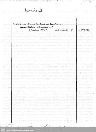 Festschrift Feier - Hochland