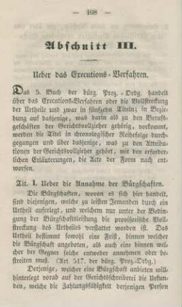 Ueber das Executions-Verfahren