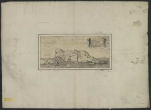 Ansicht von Gibraltar, Kupferstich, vor 1709 : Aftekening van Gibraltar / bÿ Pieter Husson. - Hage , [vor 1709]. - 1 Kunstbl. : Kupferstich ; 37 x 17 cm