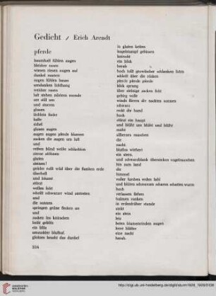 Gedicht : pferde