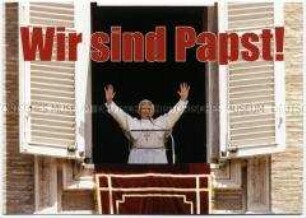 Postkarte zur Papstwahl 2005