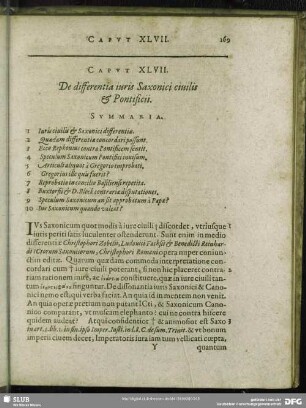 Caput XLVII. De differentia juris Saxonici civilis & Pontificii