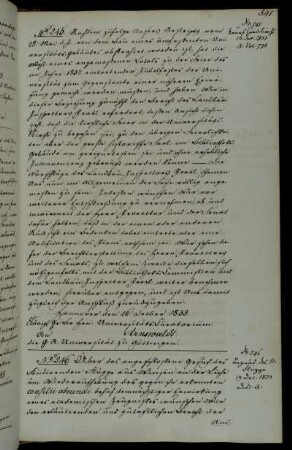 Räumlichkeiten der Jubiläumsfeier 1837.