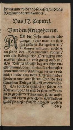 Das 12. Capittel. Von den Kriegsherren.
