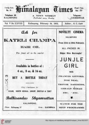 No. XXVIII (24 February 1952)