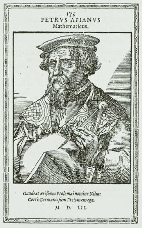 Bildnis des Astronomen, Geographen und Kartographen Petrus Apian