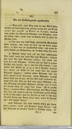 267. Wie die Kalkdüngererde zuzubereiten