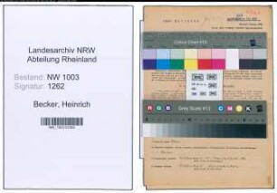Entnazifizierung Heinrich Becker , geb. 16.02.1897 (Lehrer)