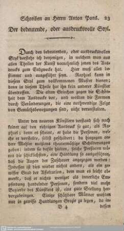 Der bedeutende, oder ausdrucksvolle Styl.
