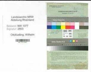 Entnazifizierung Wilhelm Ottofuelling , geb. 28.01.1890 (Feuerwehrmann)