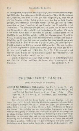 316-322 Empfehlenswerthe Schriften