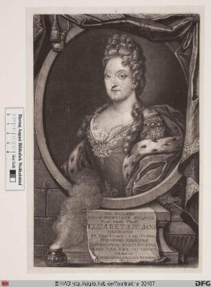 Bildnis Elisabeth Juliane, Herzogin zu Braunschweig-Lüneburg-Wolfenbüttel, geb. Prinzessin von Schleswig-Holstein--Sonderburg-Norburg