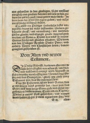 Vom Alten und newen Testament.