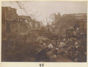Foto der zerstörten Kirche von Mametz