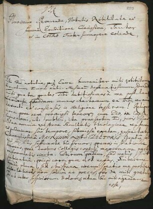 1 lat. Brief, Berlin 18.6.1695