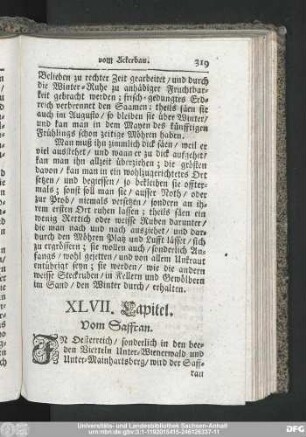 XLVII. Capitel. Vom Saffran.