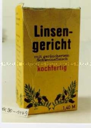 Verpackung für ein "Linsengericht"