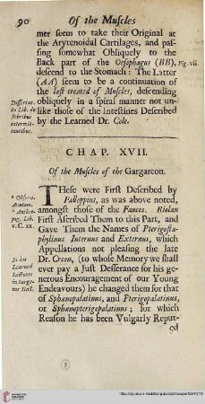Chap. XVII: Of the Muscles of the Gargareon
