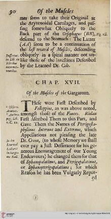 Chap. XVII: Of the Muscles of the Gargareon