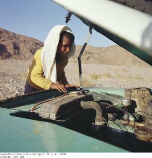 Salam an einem Jeep - Sinai - Familie Salem