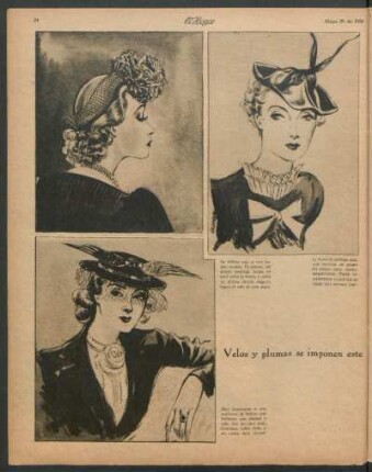 Velos y plumas se imponen este año como adorno de los sombreros