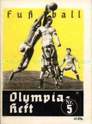 Begleitheft zu den Olympischen Spielen 1936 für die Sportart Fußball