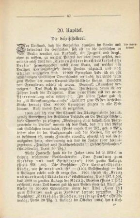 20. Kapitel. Die Schriftstellerei