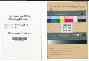Entnazifizierung Friedrich Ostermann , geb. 31.01.1907 ()