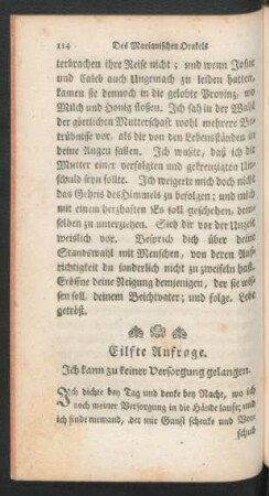 Eilfte Anfrag - Zwanzigste Anfrage