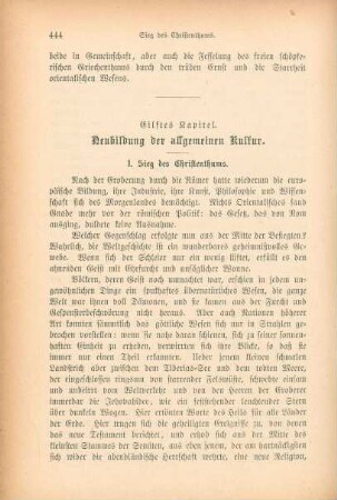 Eilftes Kapitel. Neubildung der allgemeinen Kultur