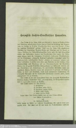 Herzoglich Sachsen-Ernestinischer Hausorden