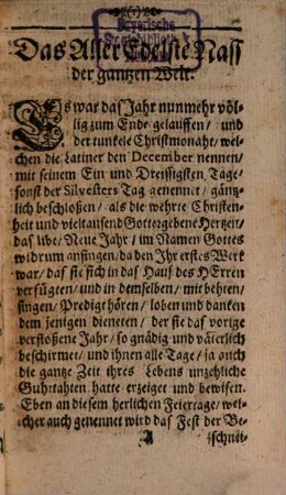 Das AllerEdelste Nass der gantzen Welt : Vermittelst eines anmuhtigen und erbaulichen Gespräches, Welches ist diser Ahrt die Erste, und zwahr Eine Jänners-Unterredung