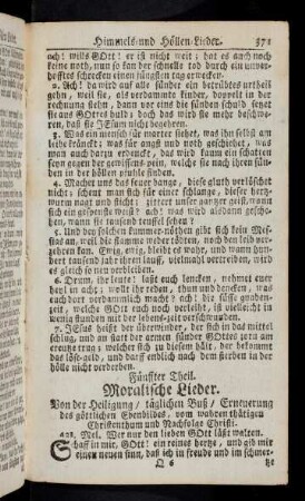 371-377, I. Von der Heiligung, taeglichen Buß, ...