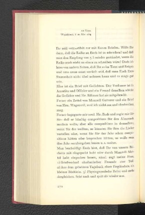An Voss Wandsbeck, den 20. Dezember 1778