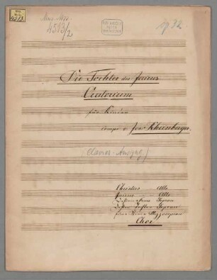 Die Tochter des Jairus op. 32 - BSB Mus.ms. 4513-2 : Oratorium