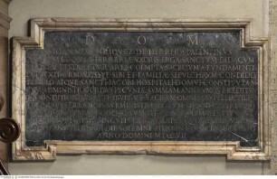 Inschrift aus der Cappella Herrera