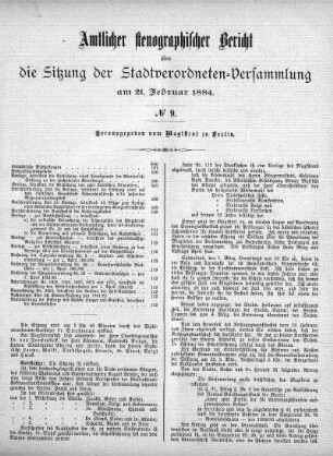 No. 9, 21. Februar 1884