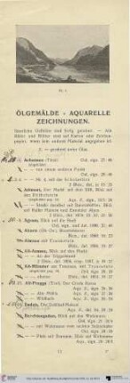 Ölgemälde Aquarelle Zeichnungen (Nr. 1-431)