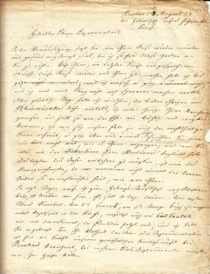 Brief von Adolf Friedrich Hesse an Louis Spohr