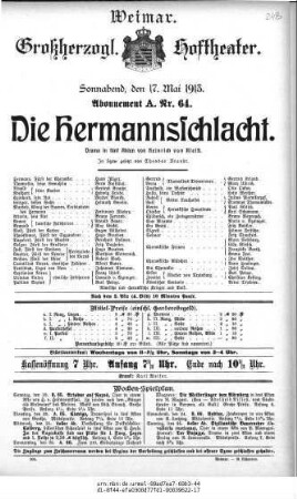 Die Hermannsschlacht